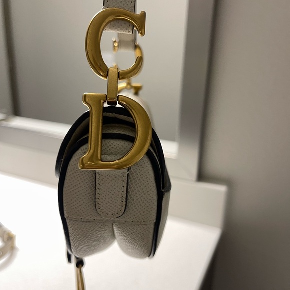 Dior White mini Saddle Bag - Picture 2 of 7